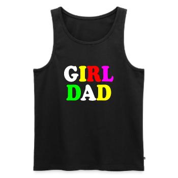Girl dad - Männer Premium Bio Tank Top - Schwarz - Vorne - AI Model Male 178 light (178cm)
