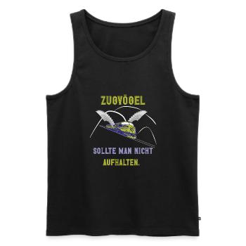 Migratory birds, travel, holidays always on the go - Men's Premium Organic Tank Top - black - Front - AI Model Male 178 light (178cm)