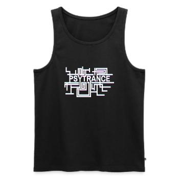 Psytrance Optik - Männer Premium Bio Tank Top - Schwarz - Vorne - Michal (187cm)