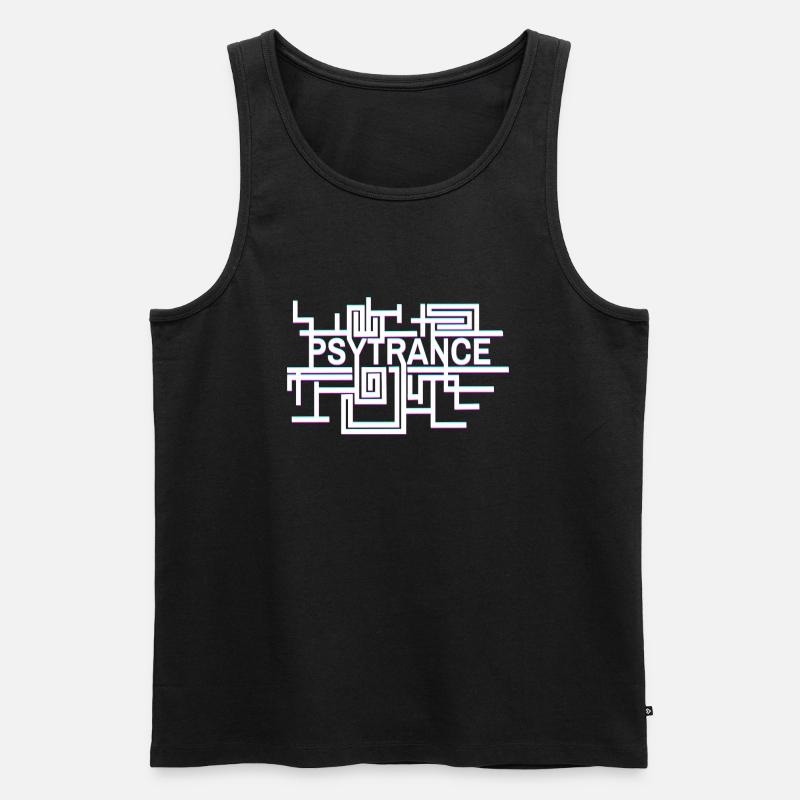 Psytrance Optik - Männer Premium Bio Tank Top - Schwarz
