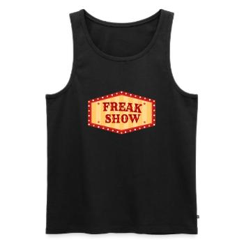 Freak Show Funny Gift Fun - Men's Premium Organic Tank Top - black - Front - Michal (187cm)