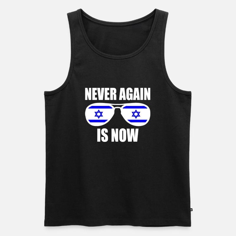 Never again is now - Männer Premium Bio Tank Top - Schwarz