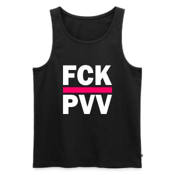 Fck pvv - Männer Premium Bio Tank Top - Schwarz - Vorne - AI Model Male 178 light (178cm)
