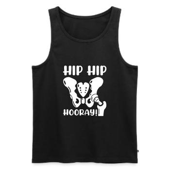 New Hip Hip Replacement Fun Physical Therapy - Men's Premium Organic Tank Top - black - Front - Michal (187cm)