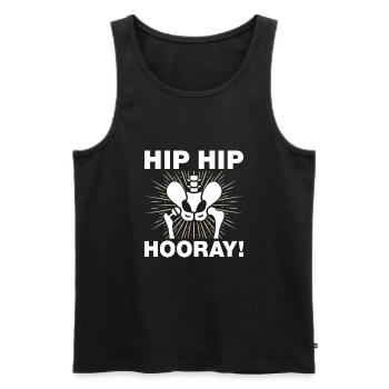 Hip Hip Hooray Hip Replacement Funny Physical Therapy - Men's Premium Organic Tank Top - black - Front - Michal (187cm)