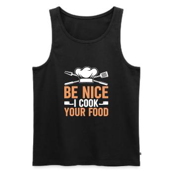 Chef Chef Gastronomie - Débardeur bio Premium Homme - noir - Devant - Michal (187cm)