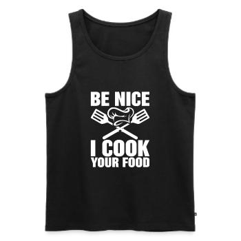 Chef Restaurant Chef - Débardeur bio Premium Homme - noir - Devant - Michal (187cm)