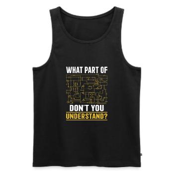 Elektriker Spruch Handwerker - Männer Premium Bio Tank Top - Schwarz - Vorne - Michal (187cm)