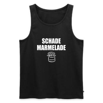 Schade Marmelade - Männer Premium Bio Tank Top - Schwarz - Vorne - Michal (187cm)