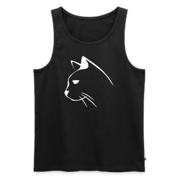Poussins chat chats chat chats - Débardeur bio Premium Homme - noir - Devant - AI Model Male 178 light (178cm)