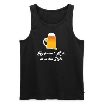 Bier Wiesn - Männer Premium Bio Tank Top - Schwarz - Vorne - Michal (187cm)
