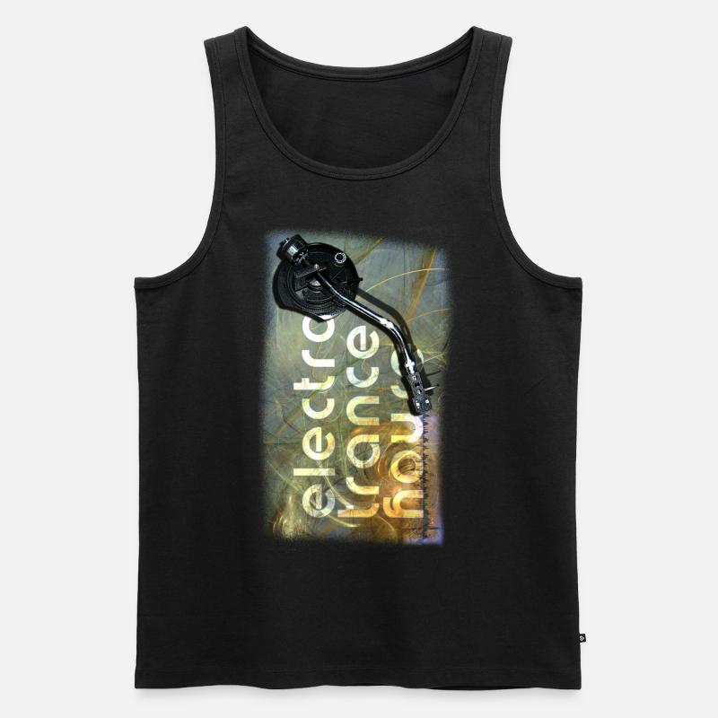 electro trance house - Männer Premium Bio Tank Top - Schwarz