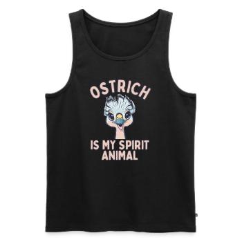 Ostrich is My Spirit Animal - Men's Premium Organic Tank Top - black - Front - AI Model Male 178 light (178cm)