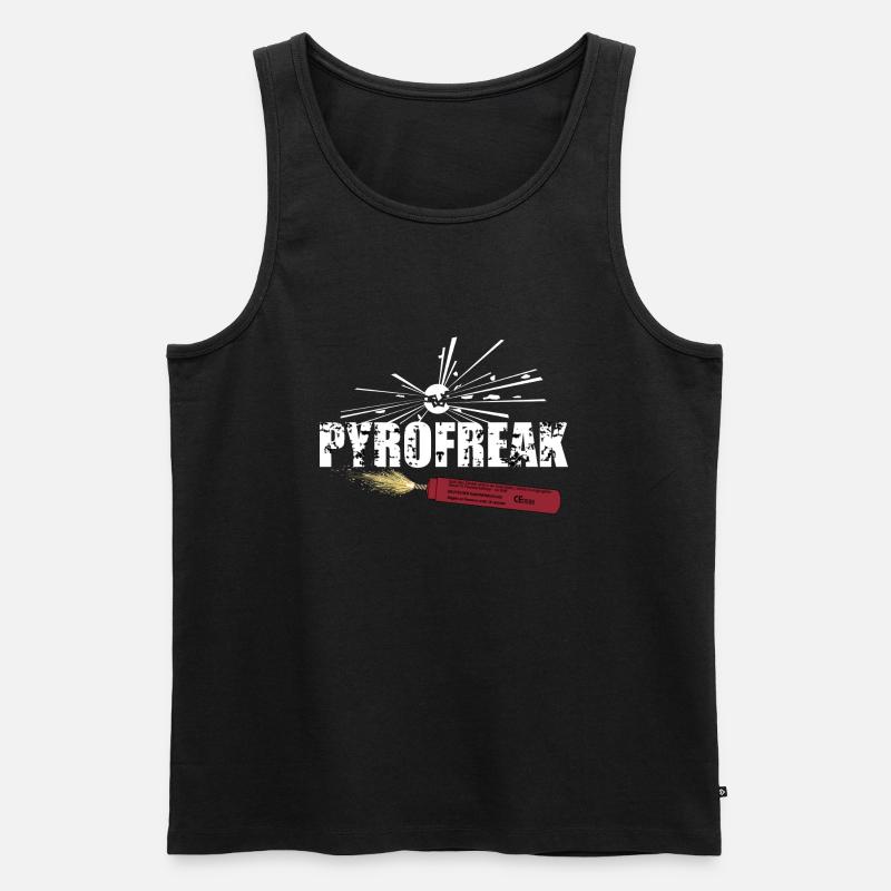 Pyro Freak - Männer Premium Bio Tank Top - Schwarz
