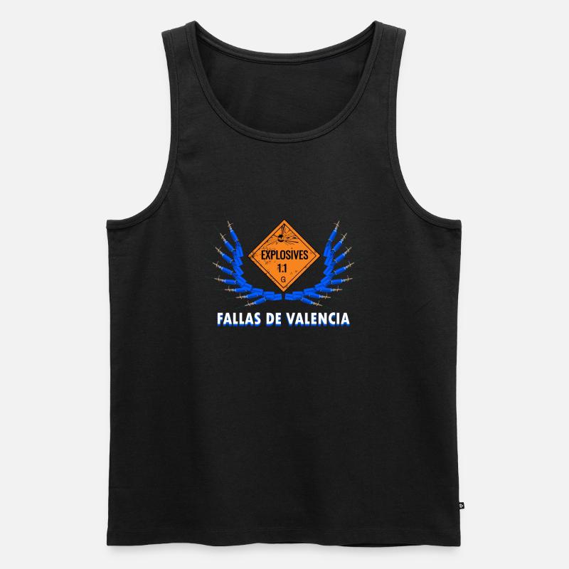 Fallas De Valencia Feuerwerk Pyro - Männer Premium Bio Tank Top - Schwarz