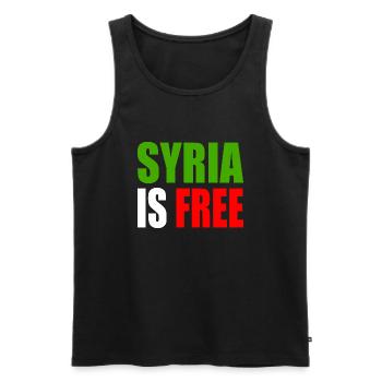 syrien - syria is free - Männer Premium Bio Tank Top - Schwarz - Vorne - Michal (187cm)