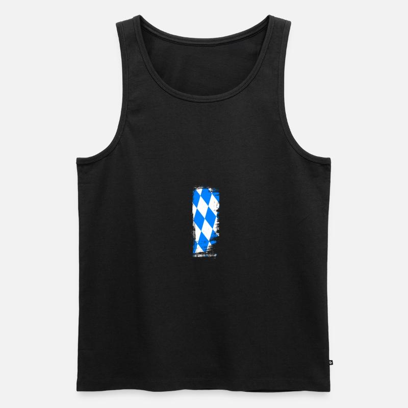 bayern dezent - Männer Premium Bio Tank Top - Schwarz