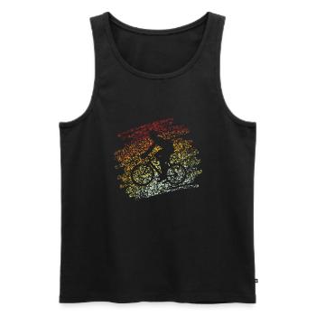 Vintage racing bike - Men's Premium Organic Tank Top - black - Front - AI Model Male 178 light (178cm)