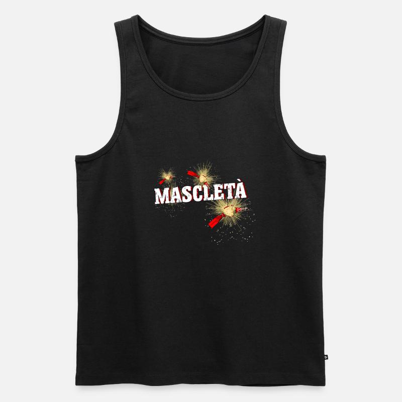 Mascleta Red - Männer Premium Bio Tank Top - Schwarz