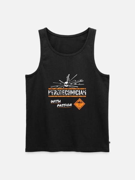 Pyrotechnicien passionné - Débardeur bio Premium Homme - noir