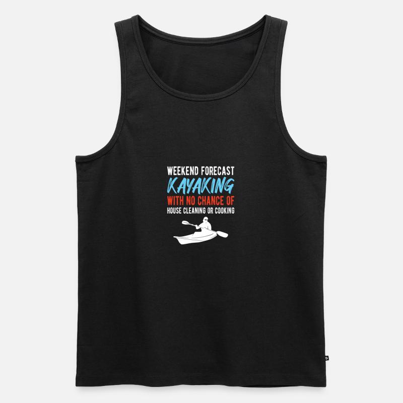 KAYAKING: Kayaking Forecast - Men's Premium Organic Tank Top - black
