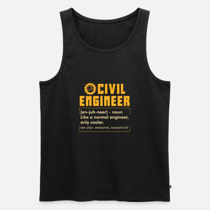CIVIL ENGINEERING: Civil Engineer Definition - Männer Premium Bio Tank Top - Schwarz