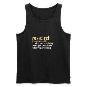 SCIENCE: Research Definition - Männer Premium Bio Tank Top - Schwarz - Vorne - AI Model Male 178 light (178cm)