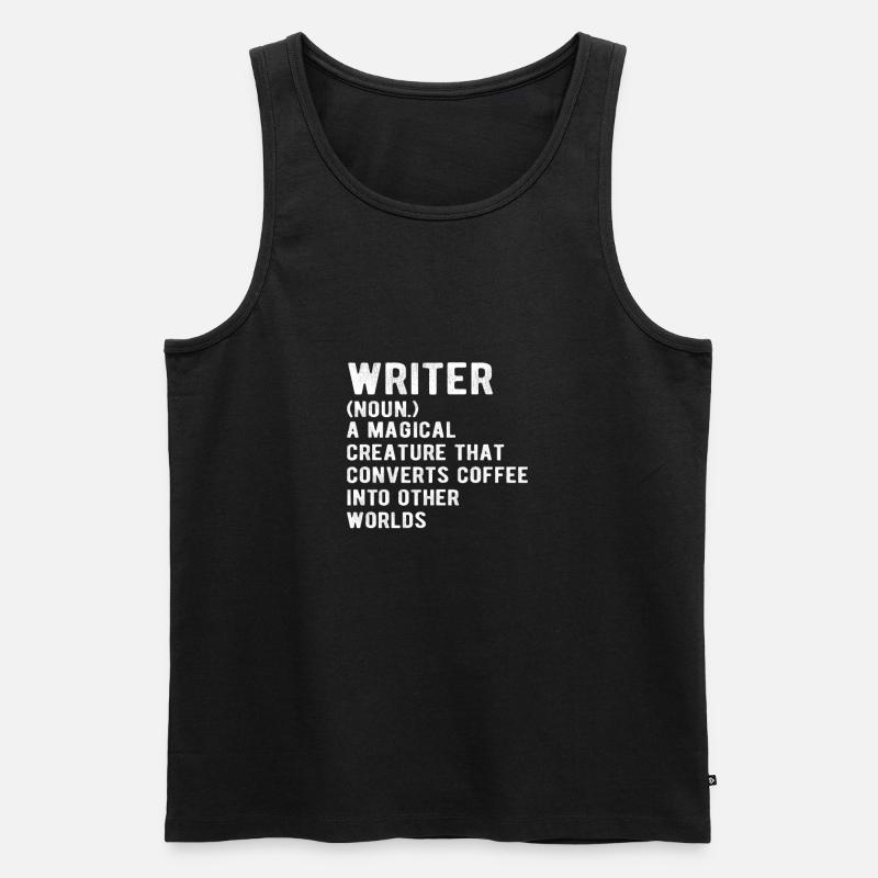 WRITING / AUTHOR: Writer Definition - Männer Premium Bio Tank Top - Schwarz
