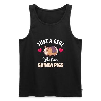 GUINÉE PIG: Love Pigs - Débardeur bio Premium Homme - noir - Devant - AI Model Male 178 light (178cm)