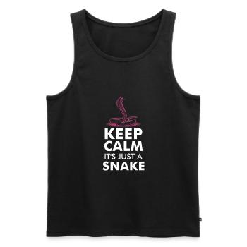 SNAKES: It's Just A Snake - Männer Premium Bio Tank Top - Schwarz - Vorne - AI Model Male 178 light (178cm)