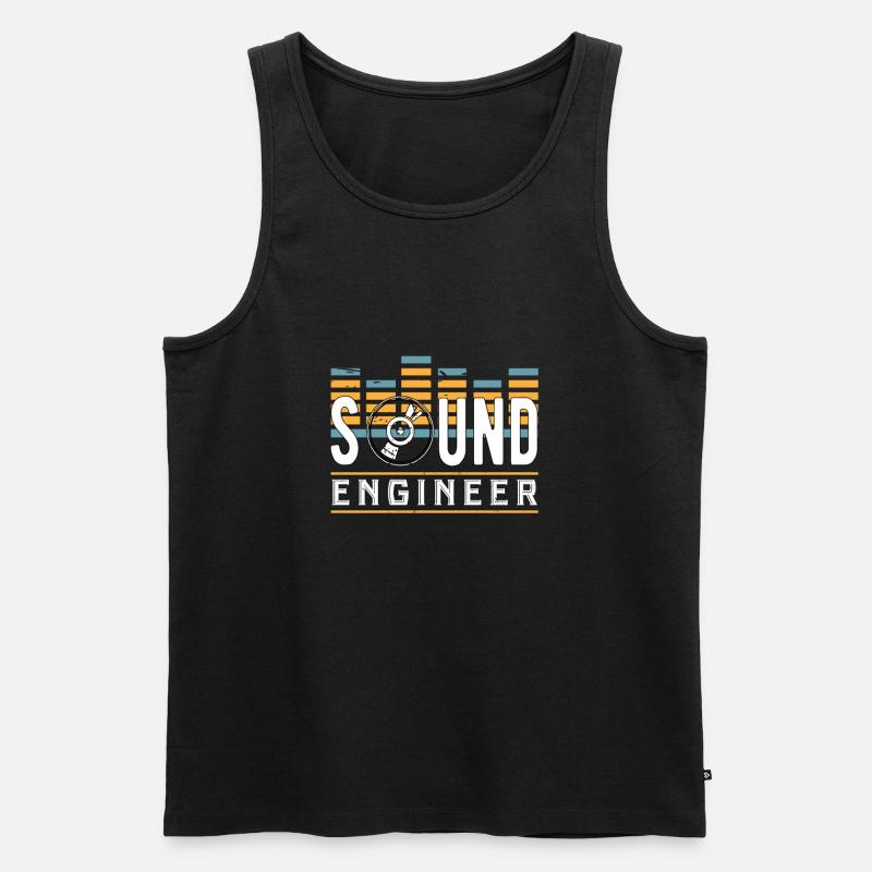 SOUND ENGINEER/ AUDIO ENGINEER GIFT - Männer Premium Bio Tank Top - Schwarz