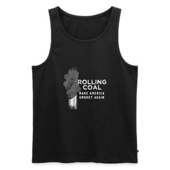 ROLL COAL TRUCK / DIESEL TRUCK make america - Men's Premium Organic Tank Top - black - Front - AI Model Male 178 light (178cm)