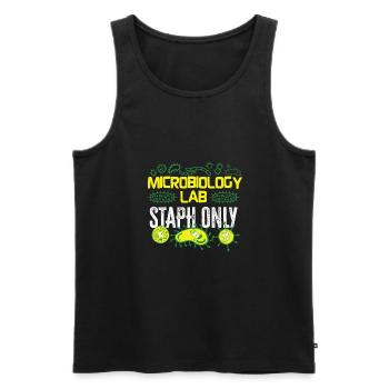 Microbiologiste Microbiology Lab Staph Gift Idea - Débardeur bio Premium Homme - noir - Devant - Michal (187cm)