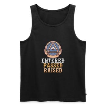 Freemasonry Freemason Entered Passed Raised - Men's Premium Organic Tank Top - black - Front - AI Model Male 178 light (178cm)