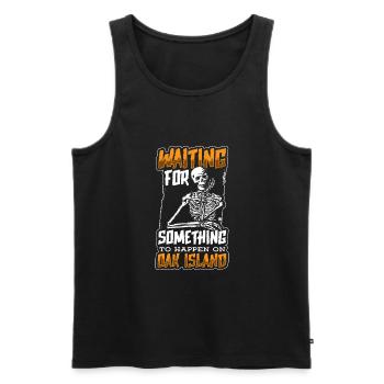 OAK ISLAND/TREASURE HUNTING/MYSTERY OF OAK ISLAND - Men's Premium Organic Tank Top - black - Front - AI Model Male 178 light (178cm)