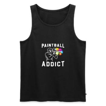 Paintball / Airsoft / Paintballer: Paintball - Men's Premium Organic Tank Top - black - Front - Michal (187cm)