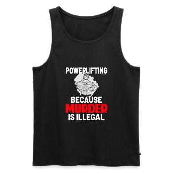 Bodybuilding Powerlifting Weightlifting Fitness - Men's Premium Organic Tank Top - black - Front - Michal (187cm)