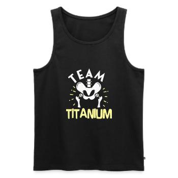 Hip Replacement Hip Surgery Post-OP Rehab Gift - Men's Premium Organic Tank Top - black - Front - Michal (187cm)