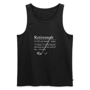 DÉFINITION DE GOLF DE RETIREMENT: Définition de retirement - Débardeur bio Premium Homme - noir - Devant - AI Model Male 178 light (178cm)