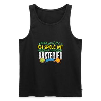 Mikrobiologe Mikrobiologie : spiele mit Bakterien - Männer Premium Bio Tank Top - Schwarz - Vorne - AI Model Male 178 light (178cm)