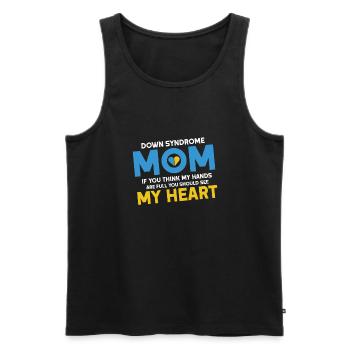 Down Syndrome Down Syndrome Awareness Gift Idea - Men's Premium Organic Tank Top - black - Front - AI Model Male 178 light (178cm)