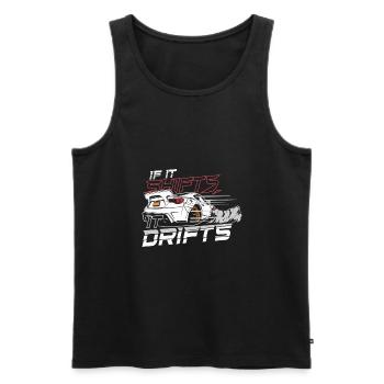 Car Drifting Racing Racecar Motorsport Mechanic - Débardeur bio Premium Homme - noir - Devant - Michal (187cm)
