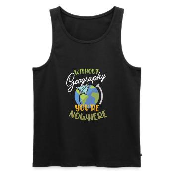 Geographie Geowissenschaft Geographielehrer Ökolog - Männer Premium Bio Tank Top - Schwarz - Vorne - AI Model Male 178 light (178cm)