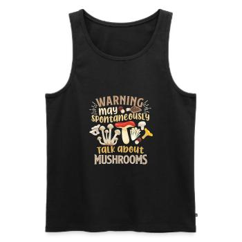 Pilzsammler Pilzfarmer Pilzkorb Pilz Herbst - Männer Premium Bio Tank Top - Schwarz - Vorne - Michal (187cm)