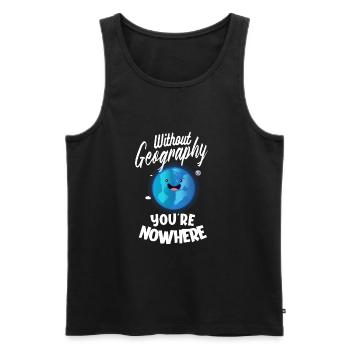 Geographie Geowissenschaft Geographielehrer - Männer Premium Bio Tank Top - Schwarz - Vorne - AI Model Male 178 light (178cm)