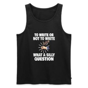 Author Writing Writer Literature Gift Idea - Men's Premium Organic Tank Top - black - Front - Michal (187cm)