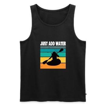 Kayaking Kayak Kayaker Paddling Boat Gift idea - Men's Premium Organic Tank Top - black - Front - Michal (187cm)