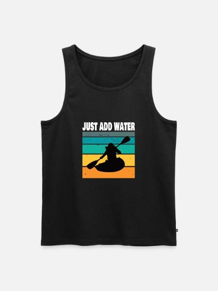 Kajak Kajakfahrer Paddelboot Geschenkidee - Männer Premium Bio Tank Top - Schwarz