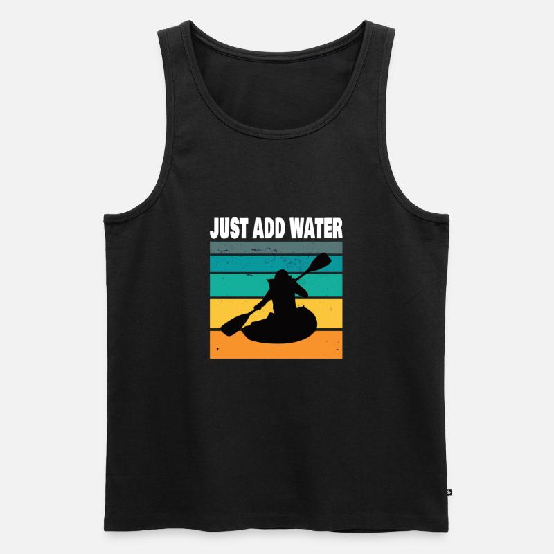 Kajak Kajakfahrer Paddelboot Geschenkidee - Männer Premium Bio Tank Top - Schwarz