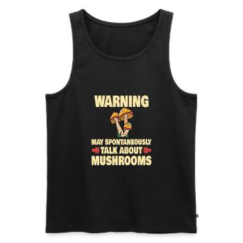 Pilzsammler Pilzfarmer Pilzkorb Pilz Herbst - Männer Premium Bio Tank Top - Schwarz - Vorne - Michal (187cm)